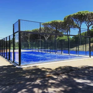 Full Set Padel Court System Including Fence Glass Grass Net