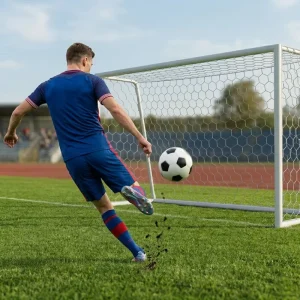 Full Size 24×8 Aluminum Standard Football Soccer Goal Nets Portable Heavy Duty with Net Professional Training Outdoor Indoor