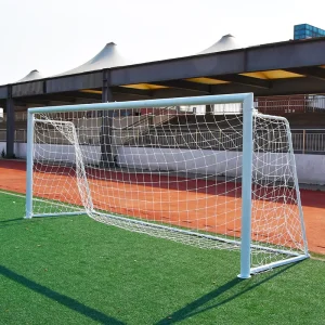 Full Size Easy Installation White Aluminum Soccer Goal Nets 5/7/11 Steel Materials Metal Football Goal Field Court Equipment