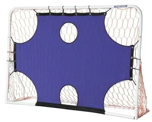 Full size Heavy Duty Iron Frame White Soccer Rebounder Goal Custom Size Training Net Hook for Sports Competition Easy Assembly