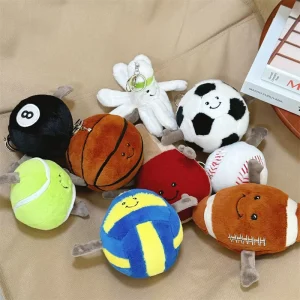 Fun Tennis Doll Pendant JC Sports Series Basketball Football Plush Toys and Pendants Super Soft Cute Anime Design