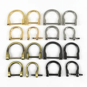 G7 1 24mm Bag Accessory Zinc Alloy Oil Sealing Technology U shaped Adjustable Screw D Buckle Bag Chain Connection Buckle