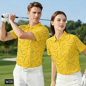 GEEDA Golf Clothes Manufacturer Fruit Series Polo Shirt Spandex Polyester Anti Bacterial UV Protection Breathable Sporty Style