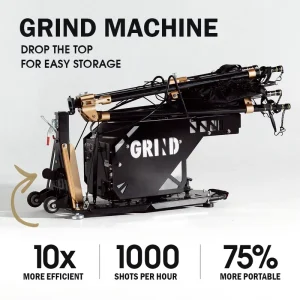 GRIND N1601 Slim Steel and Aluminum Basketball Hoop System Portable Foldable Adjustable Black Training Equipment OEM ODM Low MOQ