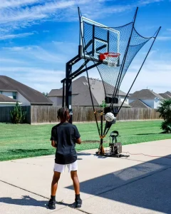 GRIND N1602 Adjustable Foldable Durable Portable Indoor Outdoor Use Basketball Shooting Trainer with 120W Motor