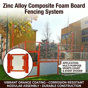 Galvanized Wire Mesh Fence for Tennis Court Multi-Sport Backyard Portable Green Net System with Posts
