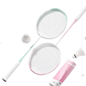 Girls’ Badminton Racket All in One Set Single Double High Elasticity Student Adult Couple Light Steel Ball Control Type