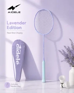 Glacier Series Badminton Rackets High Aesthetic Full Carbon Fiber One Piece Training Rackets Customizable