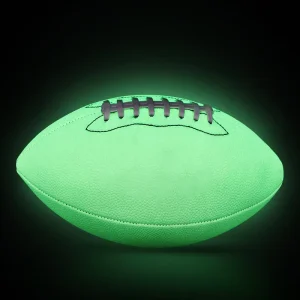 Glow in the Dark American Football LED Rugby Ball F9 Size Customizable Color Logo Night Match Training Rubber Ball for Kids