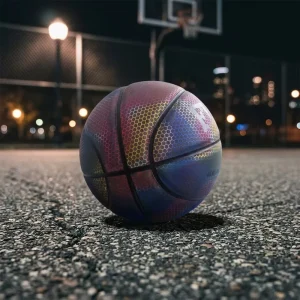 Glow in the Dark Basketball with Light up Basketball LED Night Reflective Glowing Holographic Basketball Ball