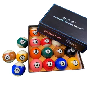 Golden Diamond 32A Chinese Black Eight Billiards 5.72 Crystal Ball Standard Large Complete Set Pool Table