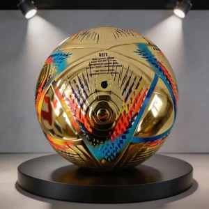 Golden PU Leather Soccer Ball Premium Collectible Custom Logo Factory Direct OEM Service For Global Sport Brands And Souvenirs