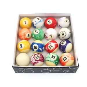 Good Price High Quality Marblized 2-1/4″ Billiard Table Balls Pool Ball Set of 16PCS for Sale