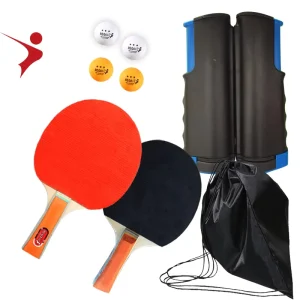 Good Price Portable Retractable Table Tennis Racket Set Customs Ping Pong Racket Paddle case and Table Tennis Net
