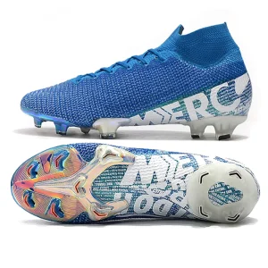 Good Quality Top Grade FG Long Spikes Breathable Spring Summer Men’s Outdoor Training Football Boots Anti slip High Ankle Cleats