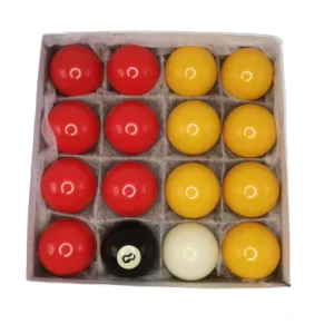 Grade A 16 Ball 2 Inch 1-7/8 52.5MM Billiards Balls 50.8mm Red and Yellow Pool Balls Set