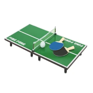 Green Wood Portable Tabletop Tennis Mini Game Table Tennis for Kids and Adults