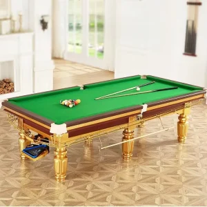 Growsport Commercial Professional 9ft 8 Ball Billiards Table with 2-in-1 Function Solid Wood Rails China Origin