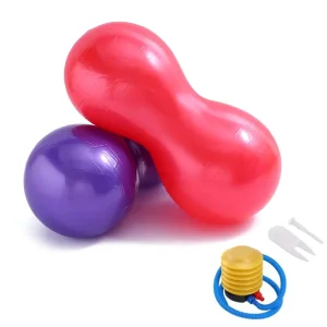 Gym Fitness PVC Peanut Yoga Exercise Ball Therapy Pilates Yoga Ball With Pump