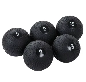 Gym Fitness Strength Training Black PVC Sand Filling Slam Balls Medicine Ball