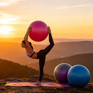 Gym Yoga Balls Accessories Antiexplosion Yoga Ball Eco Friendly Posture Corrector PVC Yoga Ball With Air Pump Exercise