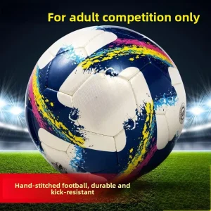 Hand Sewn Soccer Ball No.5 PU Leather Snake Skin Pattern for Adult Durable Genuine Leather Rubber Weight 0.4 0.45kg