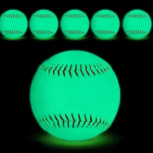 Handmade 9 Inches Outdoor Night Training Fluorescent Baseball Ball High Quality De Baseball