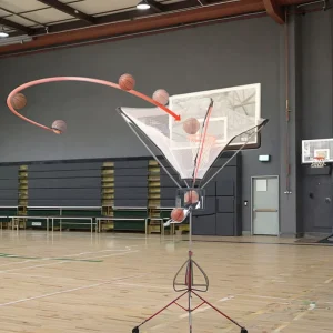 Heavy Duty Basketball Rebounder Training Net System Adjustable Angle Shooting Passing Practice Trainer for Backyard Court