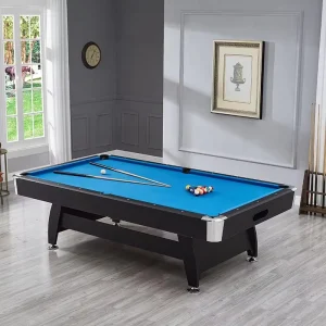 Heavy Duty Black 7FT Auto Ball Return Billiard Pool Table Multi Color Cloth for Adults Indoor Entertainment