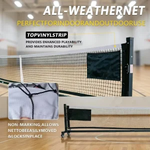 Heavy Duty Galvanized Sports Net for Badminton Volleyball Pickleball and Tennis Strong and Durable Court Equipment