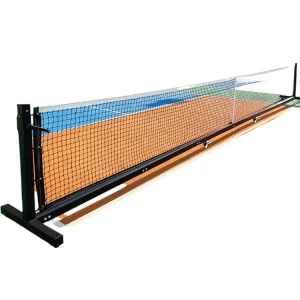 Heavy Duty Grade Pickleball Net Portable Wheels Easy Mobility Indoor Court Regulation Height Entertainment