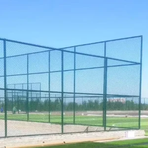 Heavy Duty Iron Frame PVC Coated Stadium Chain Link Fence High Tensile Diamond Mesh For Sports Court Boundary
