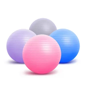 Heavy Duty PVC Yoga Ball 55/65/75cm Options Core Balance Training Custom Logo Available Low MOQ Pilates Ball
