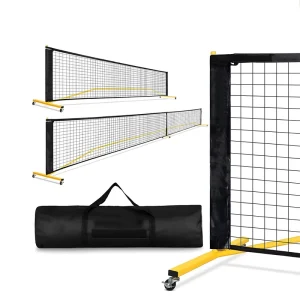 Heavy Duty Pickleball Net Portable Professional Court Net with Wheels for Training and Tournament