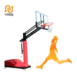 Heavy Duty Portable Adjustable Basketball Hoop System with Tempered Glass Backboard Height Adjustable Indoor Outdoor