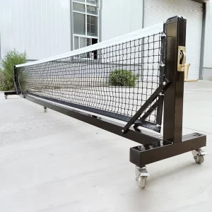Heavy Duty Portable Freestanding Steel Aluminum Pickleball Posts and Net System for Indoor and Outdoor Use