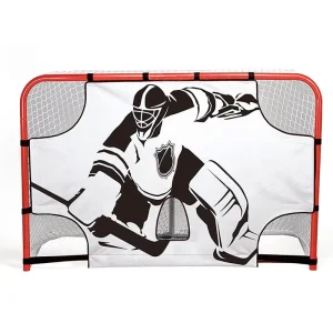 Heavy Duty Red Metal Hockey Goal Net