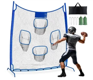 Heavy Duty Steel Frame Soccer Throwing Net Training Equipment Customizable Size Easy Setup Quarterback