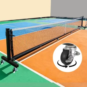 Heavy Duty Tournament Grade Pickleball Net Portable Wheels Easy Mobility Indoor Court Regulation Height Entertainment