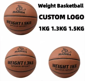 Heavy Weighted Brown Basketball Available in 1kg 1.3kg 1.5kg Size 7 Designed for Training Enhanced Weight for Better Grip