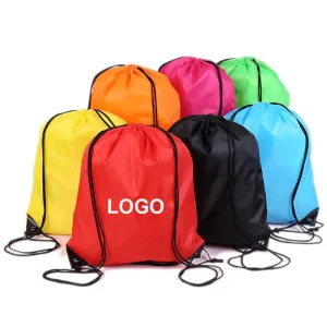 Heavy duty Waterproof Nylon Polyester String Cinch Bags Sports Custom Shoe Gymsack Sublimation Drawstring Backpack