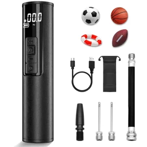 High Efficiency Durable Electric Mini Portable Battery Powered Ball Sports Inflating Yoga Ball Football Pumps Auto Shutoff
