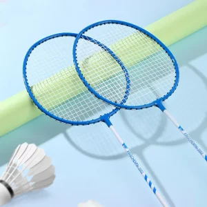 High Elasticity Titanium Alloy Moderate Hardness 95g Lightweight PU Durable Badminton Set Double Resistant Anti Disconnection