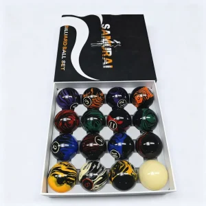 High Gloss Crystal Pool Table Balls Complete Set with Cue Ball (One Size)