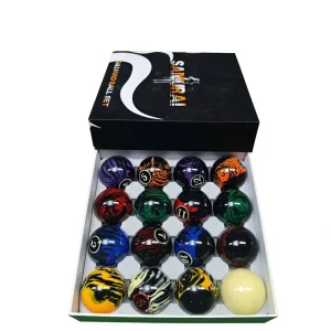 High Gloss Crystal Pool Table Balls Complete Set with Cue Ball (One Size) Guangdong Model 9