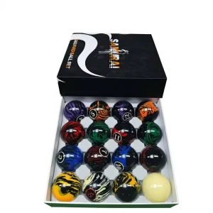 High Gloss Crystal Pool Table Balls Complete Set with Cue Ball (One Size) Guangdong Model 9 Pool