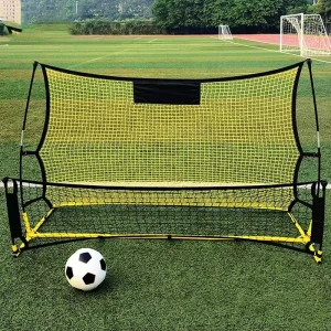 High Grade Portable Soccer Training Equipment Latest Design Two Sides High Low Football Rebounder Goal Steel Tube Easy to Carry