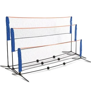 High Quality Backyard Foldable Practice Net Outdoors Adjustable Height Frame Badminton Net