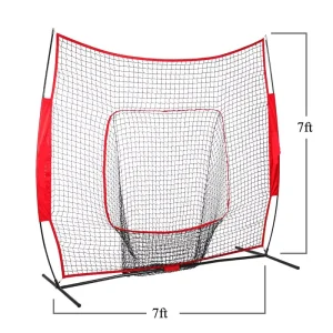 High Quality Big Red Baseball Softball 7×7 Practice Playing Net with Target