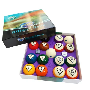 High Quality Crystal Pool Balls Complete Set 57.2mm Tournament Use for Pool Tables Guangdong Made